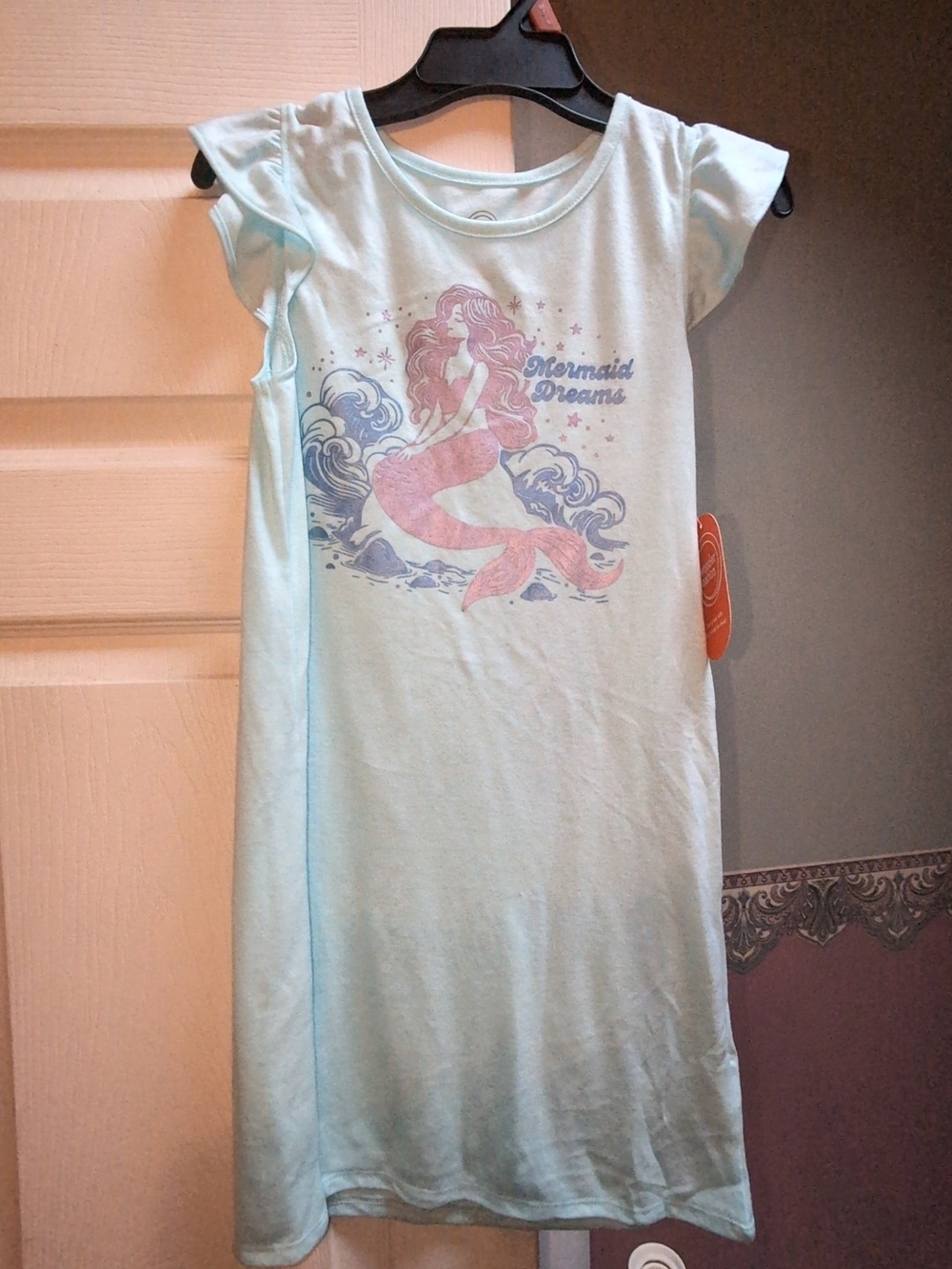 wonder nation Light Blue Mermaid Dreams Nightgown with Pink Graphic